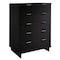 Manhattan Comfort Granville Black 3-Drawer Dresser and 5-Drawer Chest, Set of 2 GRAN022 - alternate 4